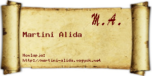 Martini Alida névjegykártya